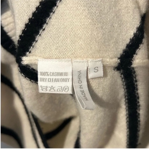 Madeleine Thompson Cashmere Striped Sweater Cardigan - Picture 5 of 5